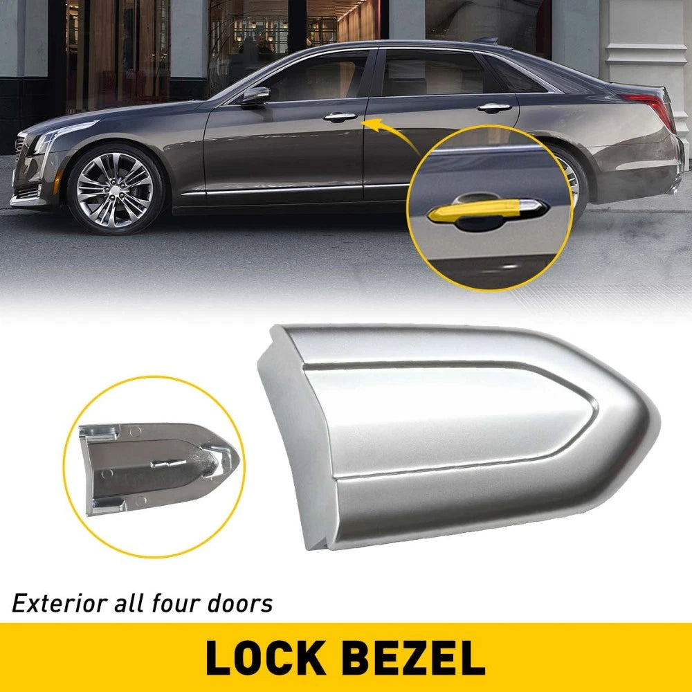 Chrome Door Lock Cylinder Cover Trim Cap for Cadillac ATS XTS CTS (2013–2019)