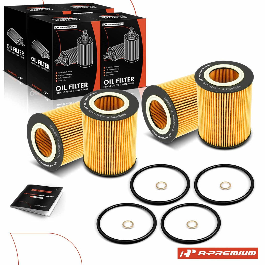 Set of 4 Engine Oil Filters for BMW 325Ci 325xi 330Ci 328Ci (2000–2006)