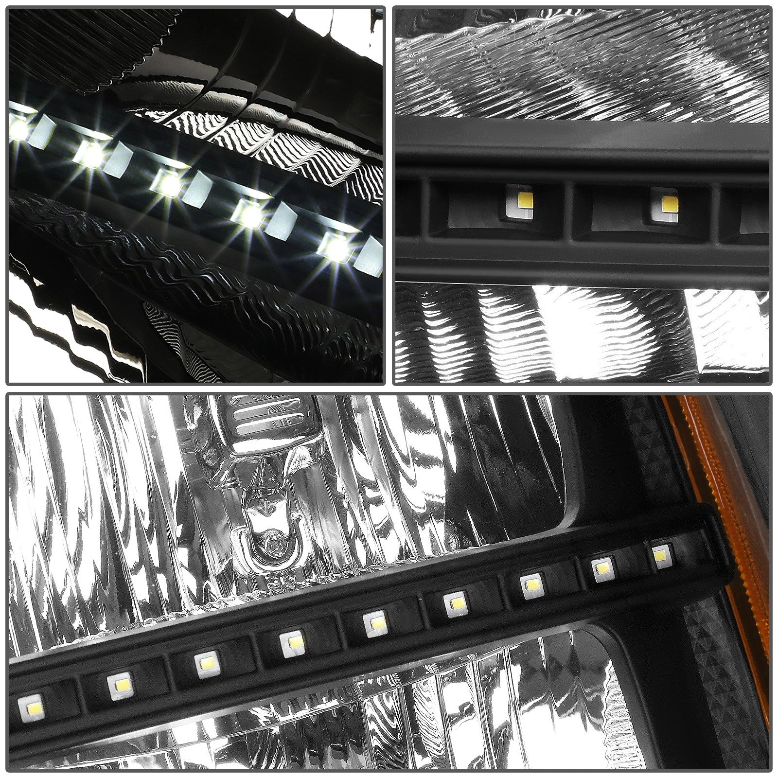 Custom LED DRL Headlight Lamps for GMC Sierra 1500 2500 3500 (2007–2014)
