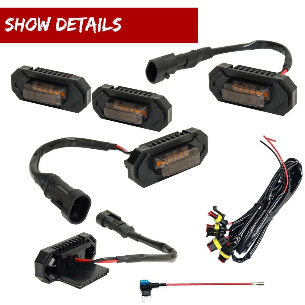 Front Grille Amber LED Lights for Toyota RAV4 (2019–2022)