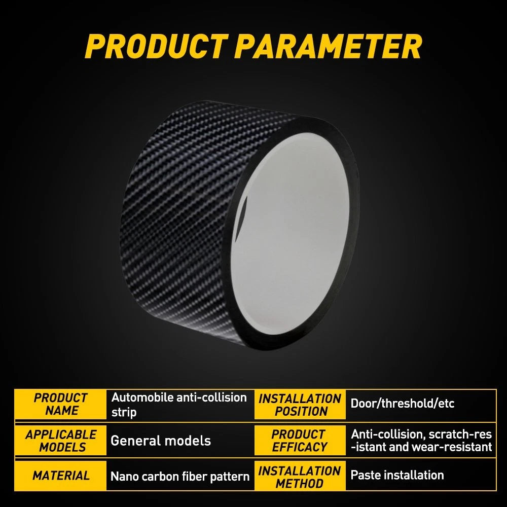 Car Door Sticker Fiber Anti Carbon Scratch Protector Sill Scuff Cover for