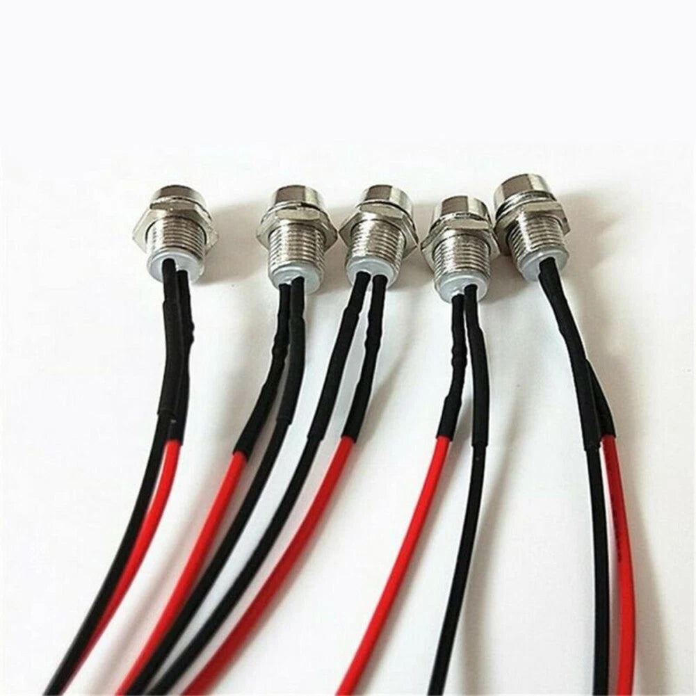 10PCS Green 12V DC LED Indicator Lamp for Car, Truck, Boat (Universal)