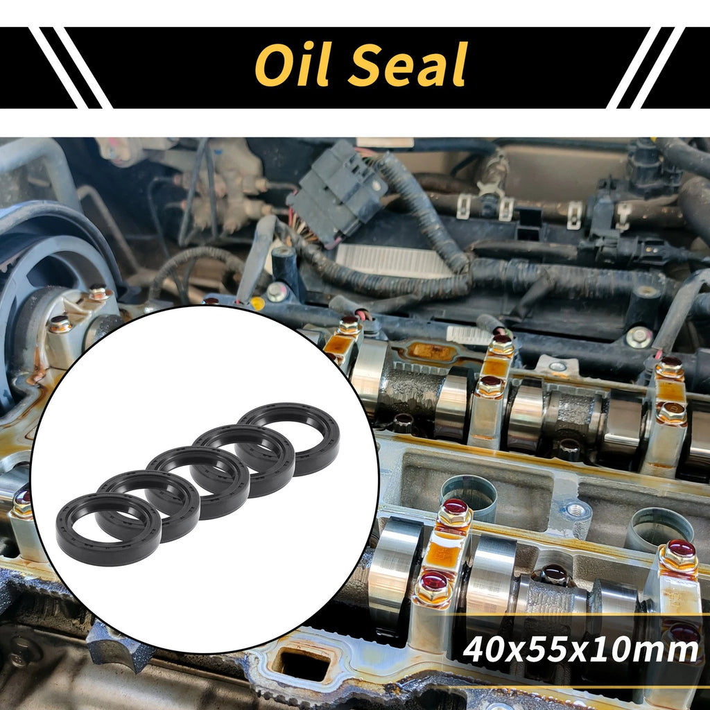 Set of 5 Oil Seal Rotary Shaft Seal NBR Rubber 40x55x10mm for Various Models