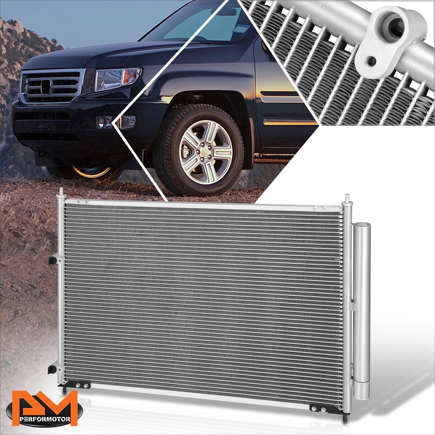 A/C Condenser for Honda Ridgeline (2006–2014) Aluminum Core Replacement