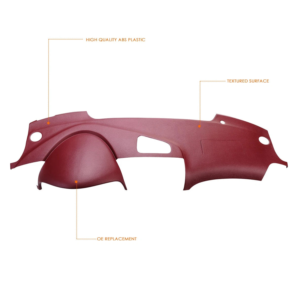 Molded Dashboard Cap Panel Cover for Acura TL (2004–2008) Maroon