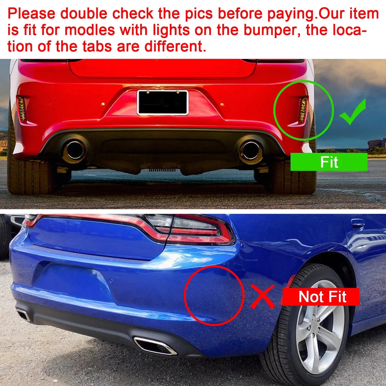 Rear Bumper Valance Diffuser for Dodge Charger SRT (2015-2023) Matte Black