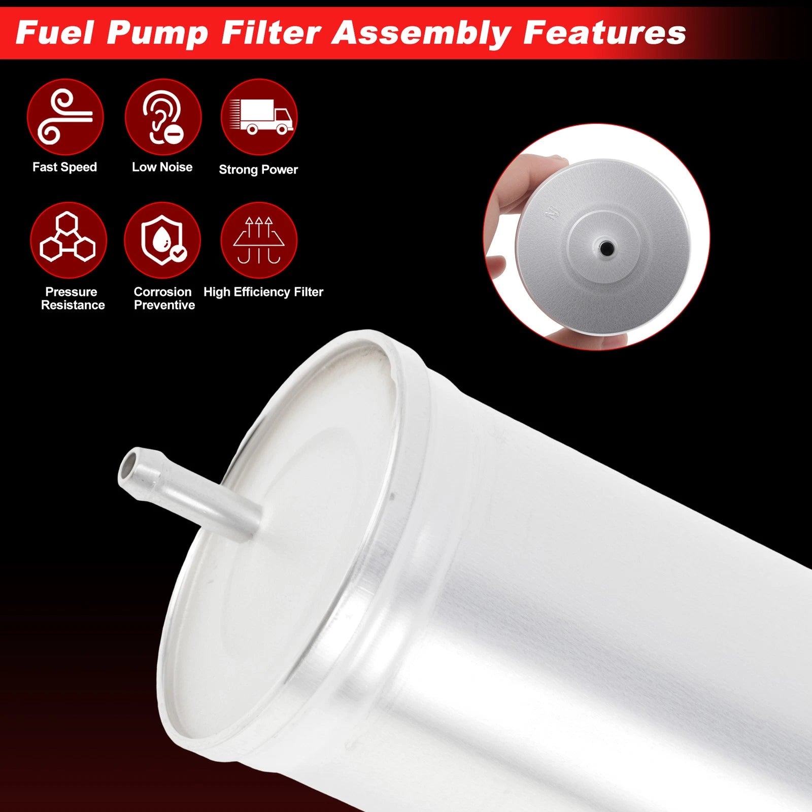 Fuel Filter Assembly for Ford F-150 F-250 (1986–1991) No.H80WK07/EP90C Metal