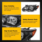 Headlight Assembly for Toyota Corolla (2011–2013) Left & Right Pair