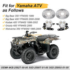 Front Brake Calipers & Rotors for Yamaha Big Bear 350 400 (1985–2006)