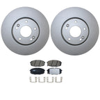 Front Brake Kit 300mm Disc Rotors TRW Pro Ceramic Pads for Kia Forte Koup (2010–2013)