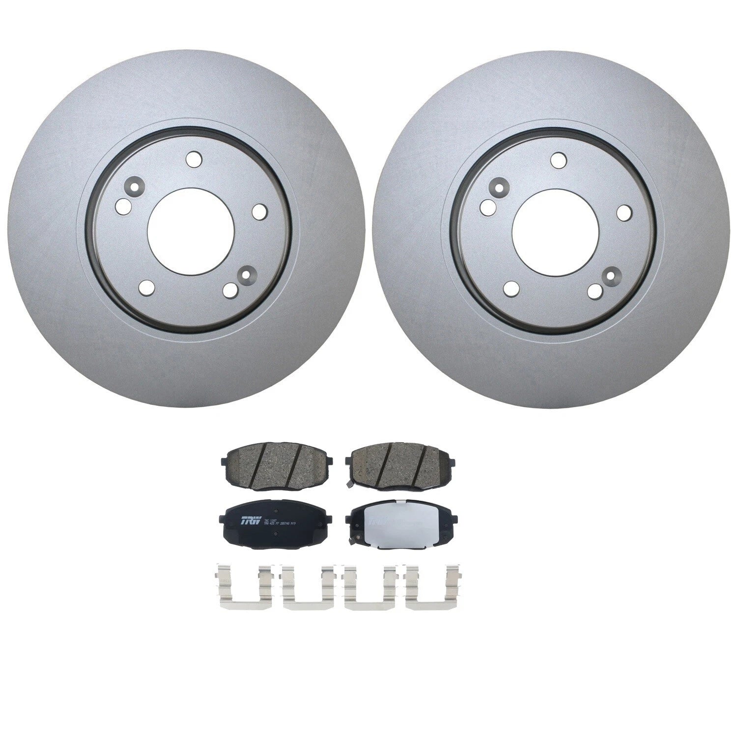 Front Brake Kit 300mm Disc Rotors TRW Pro Ceramic Pads for Kia Forte Koup (2010–2013)