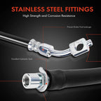 2X Front Brake Hydraulic Hose for Chevrolet Traverse (2017) GMC Acadia (2017)