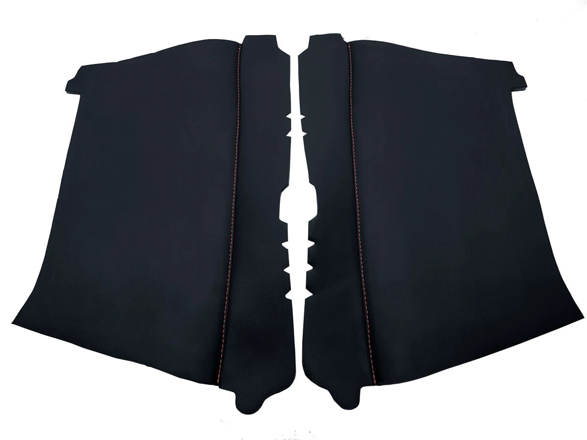 Door Panel Cover for Toyota 4Runner (2010–2020) PVC Leather Red Stitch