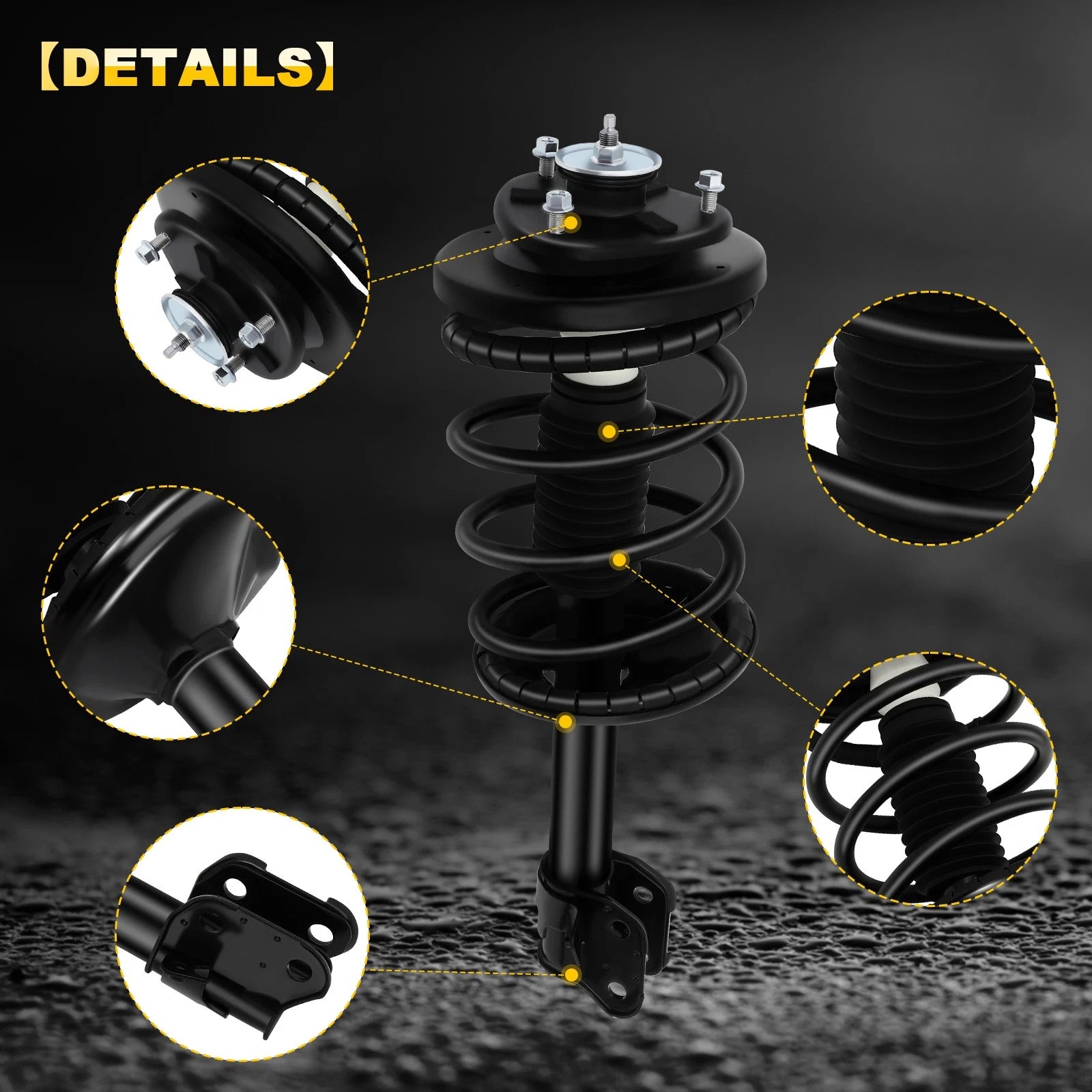 Set of 2 Complete Struts for Honda Pilot AWD, Acura MDX