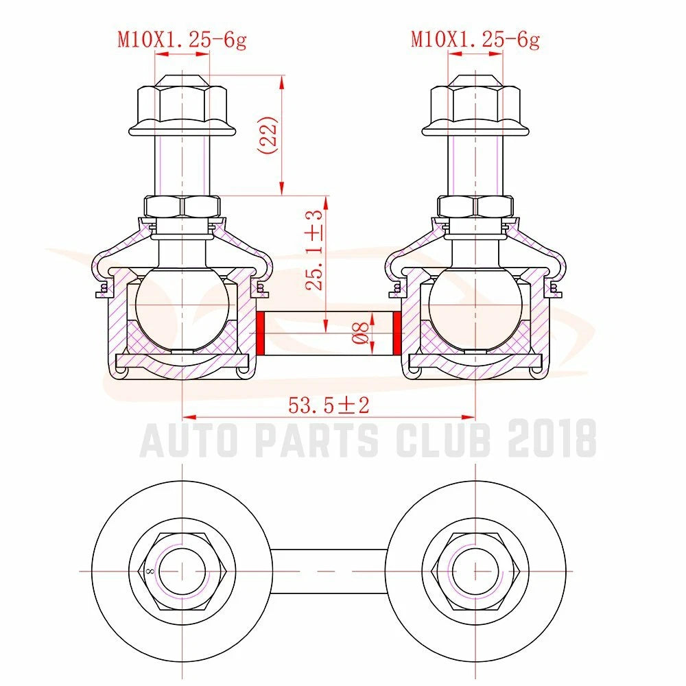 Set of 10 Control Arm Tie Rod Sway Bar End Links for Hyundai Elantra (2001–2006)