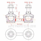 Set of 10 Control Arm Tie Rod Sway Bar End Links for Hyundai Elantra (2001–2006)