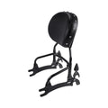 Black 12" Backrest Sissy Bar & Mount Spools for Indian Classic (2014-2018)