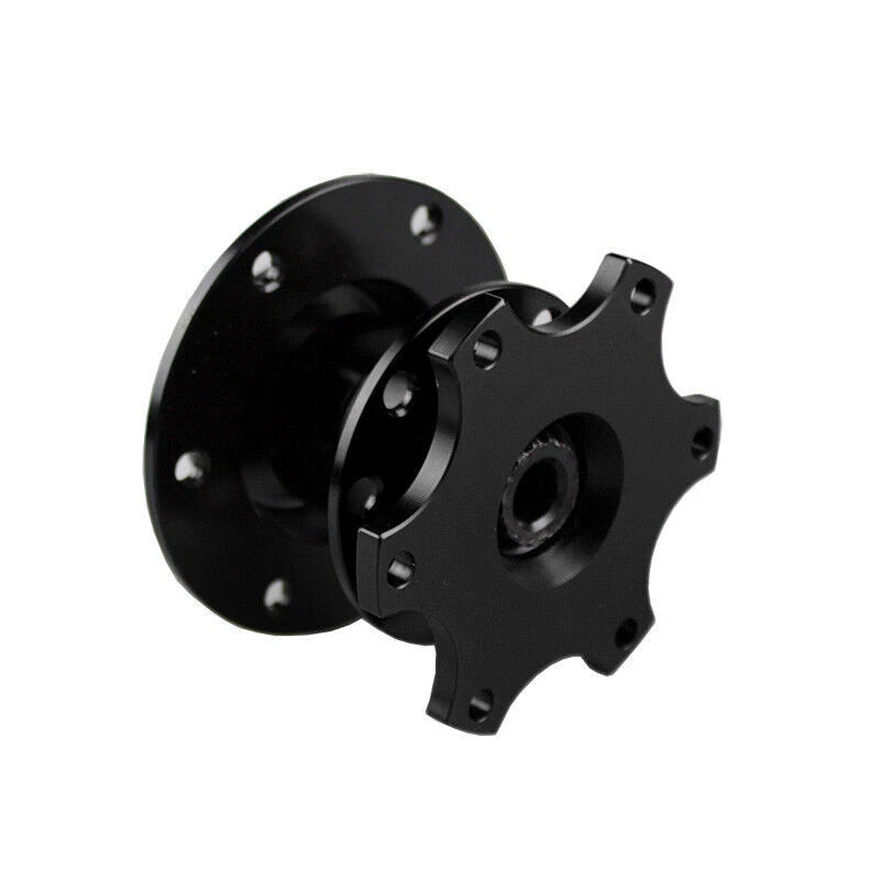 Steering Wheel Quick Release Hub Adapter Snap Off Kit - Black