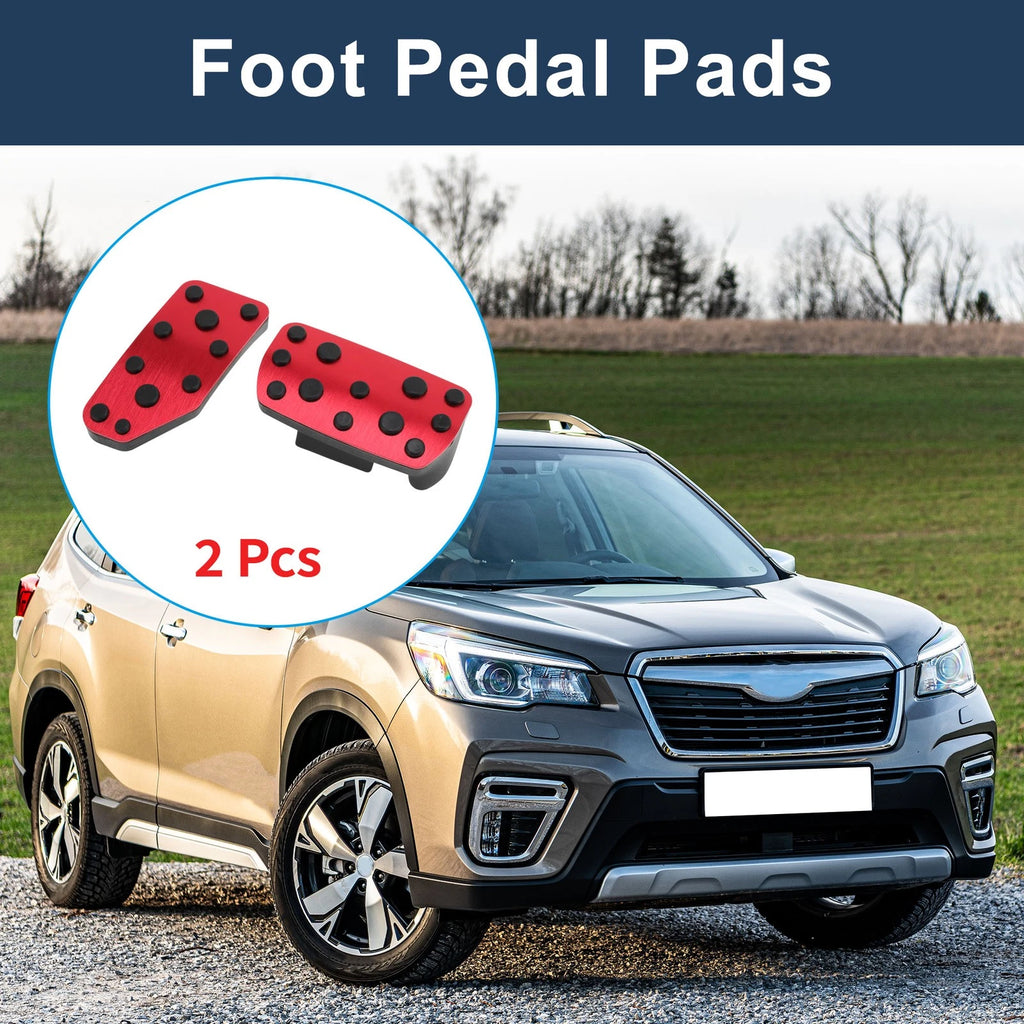 2X Automatic Foot Accelerator Pedal Covers for Subaru Forester (2019–2021) Red