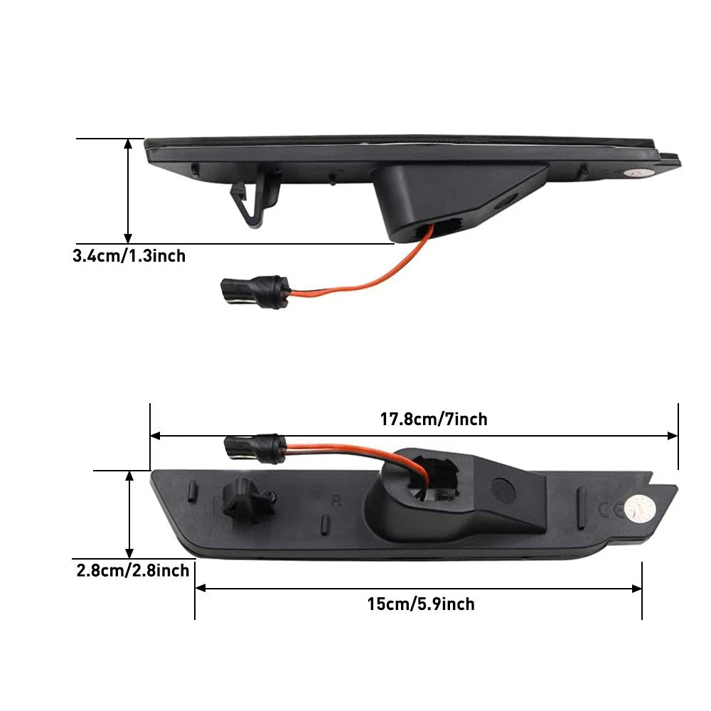 Set of 2 Smoked Lens LED Side Marker Lights for Chevy Camaro (2010–2015)