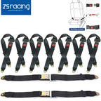 Set of 4 Universal 2-Point Adjustable Lap Seat Belts for Trucks/Cars