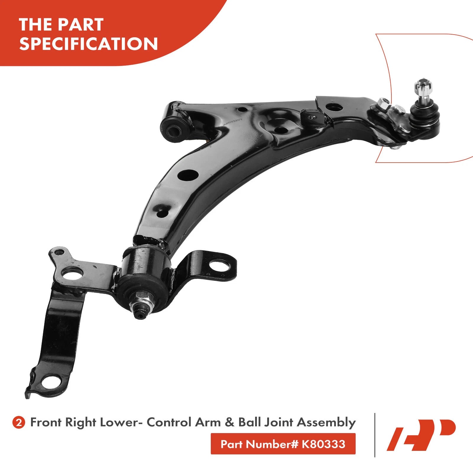 8x Front Lower Control Arm w/ Ball Joints for Toyota Corolla (2003-2008)