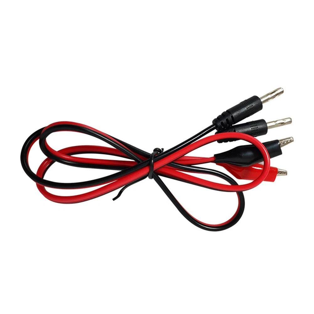 Test Cable Set of 2 for DC Power Supply (60cm, 10A, Red/Black)