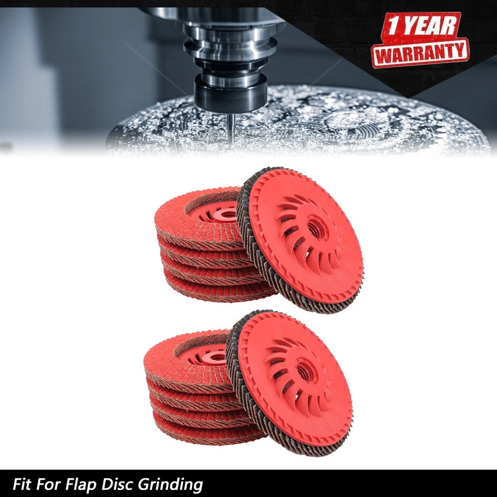 Set of 10 Flap Sanding Discs for Grinding Wheel (40 Grit, Type 29)