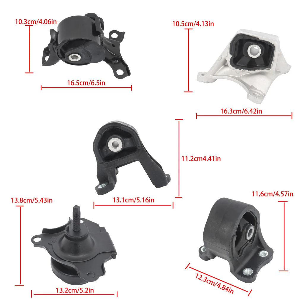 Set of 5 Engine Motor & Transmission Mounts for Honda Element (2003-2010)