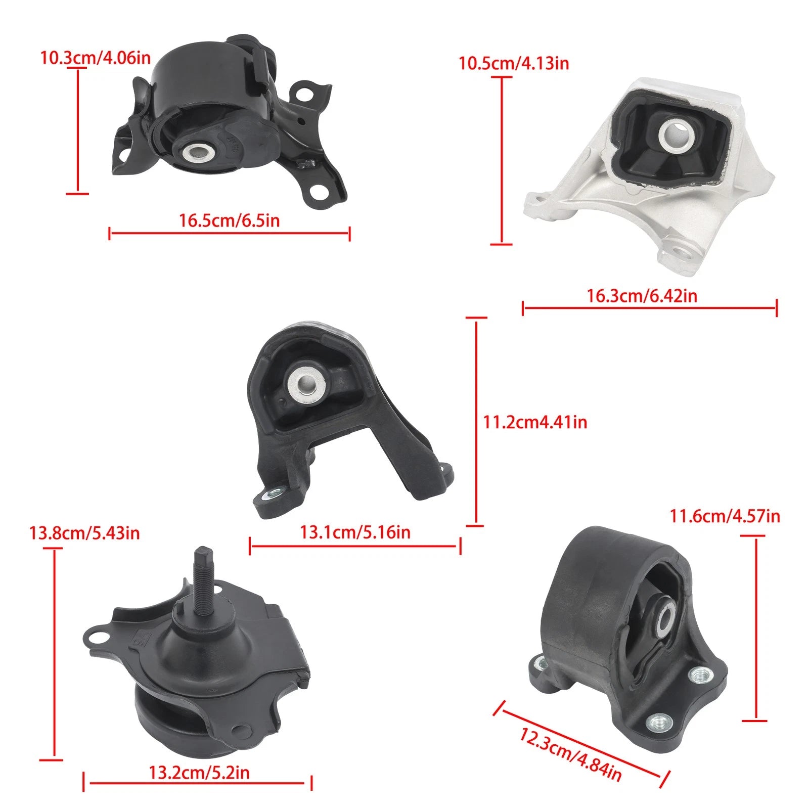 Set of 5 Engine Motor & Transmission Mounts for Honda Element (2003-2010)