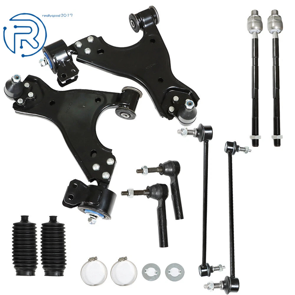 Set of 12 Front Control Arms Ball Joints Tie Rod Ends for Chevrolet Traverse (2009–2015)