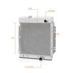 3-Row Aluminum Performance Racing Radiator for Ford Mustang V8 (1965–1966)
