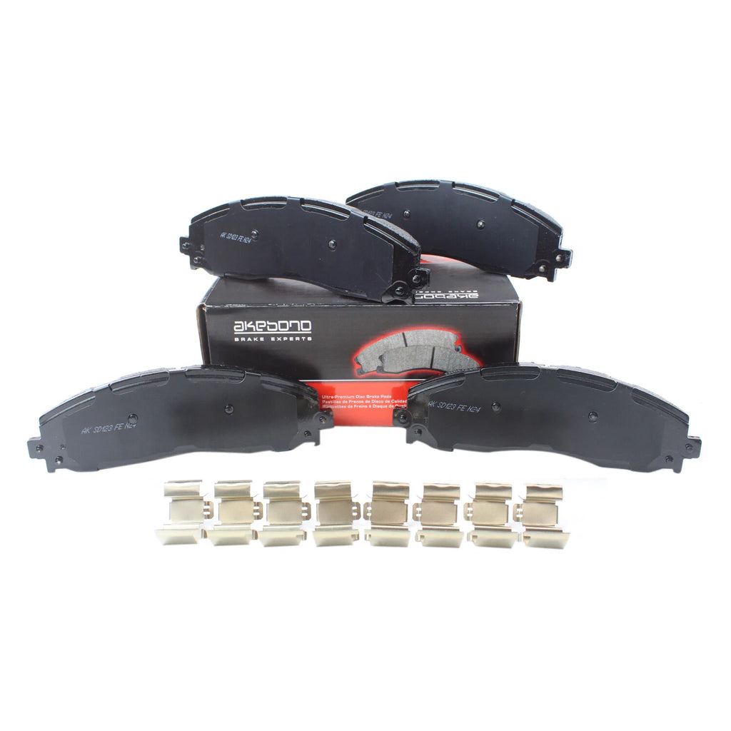 Set of 4 Akebono Severe Duty Rear Disc Brake Pads for Ford F-250 F-350 (2008–2023)