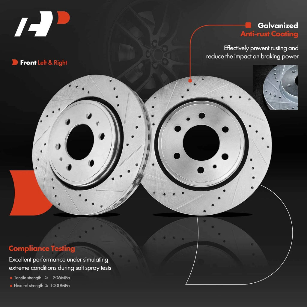 Front Drilled Brake Rotors & Pads for Ford Expedition (2003–2023)
