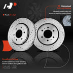 Front Drilled Brake Rotors & Pads for Ford Expedition (2003–2023)