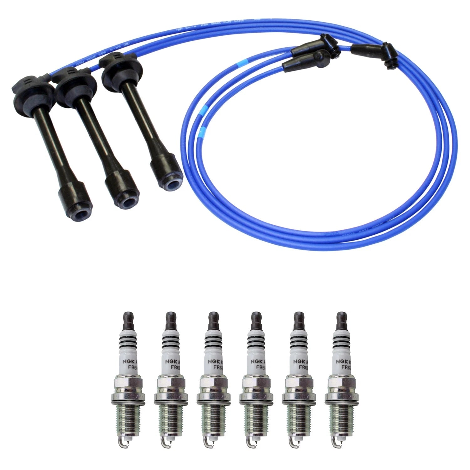 NGK 5mm Wire Set & Ruthenium Spark Plug Kit for ES300 Avalon Solara (1992–2003)