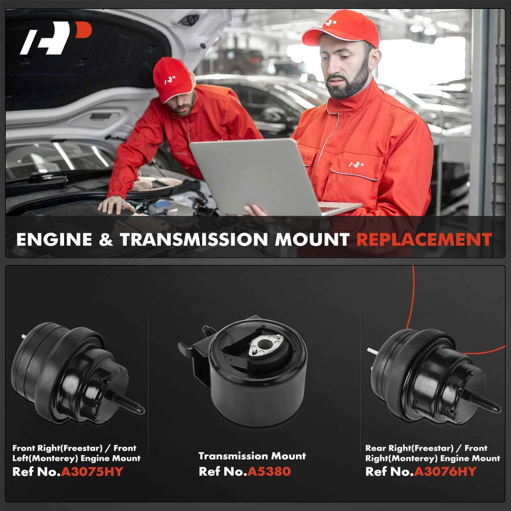 3X Engine Motor & Transmission Mount for Ford Freestar (2004-2007)