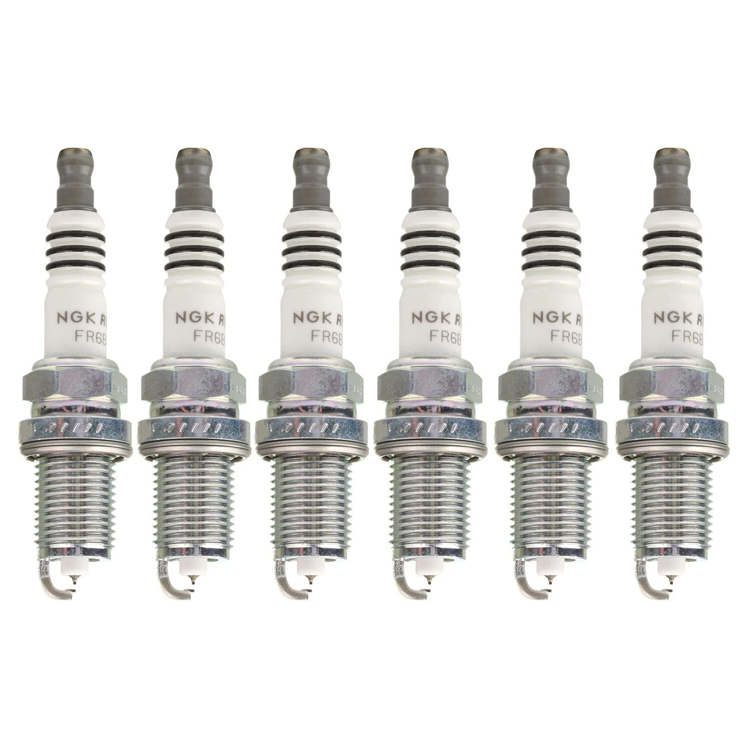 Set of 6 NGK Ruthenium HX Spark Plugs for Audi V6 L6 H6