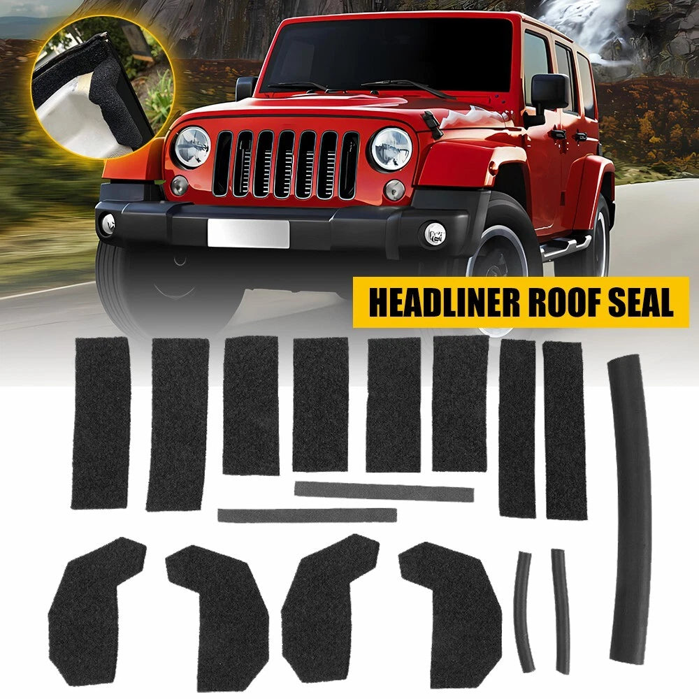 17PCS Hard Top Seal Kit for Jeep Wrangler JK (2007–2018)