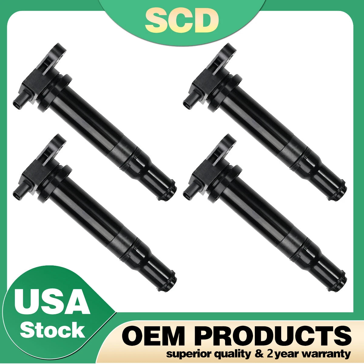 Set of 4 Ignition Coils for Hyundai Accent, Kia Rio, Dodge Attitude (2006–2011) UF499
