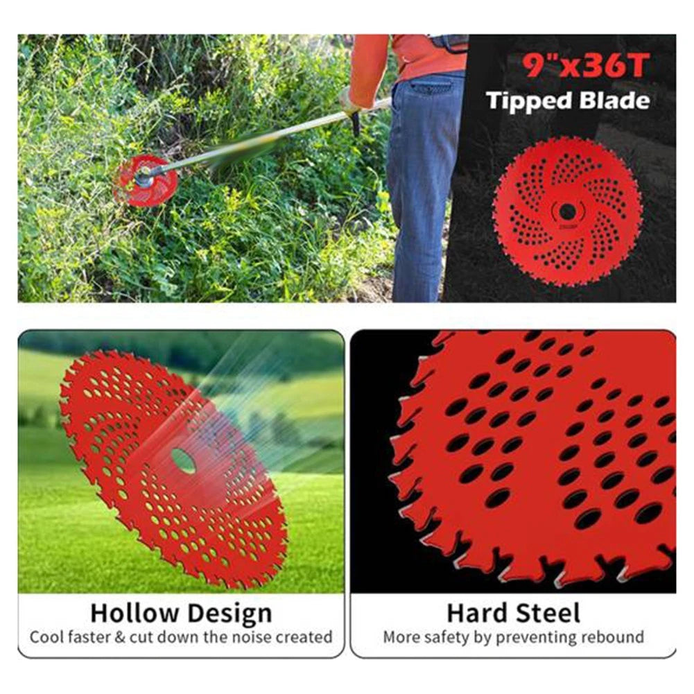 36T Carbide Tip Brush Cutter Blades for Weeds Management (Universal)