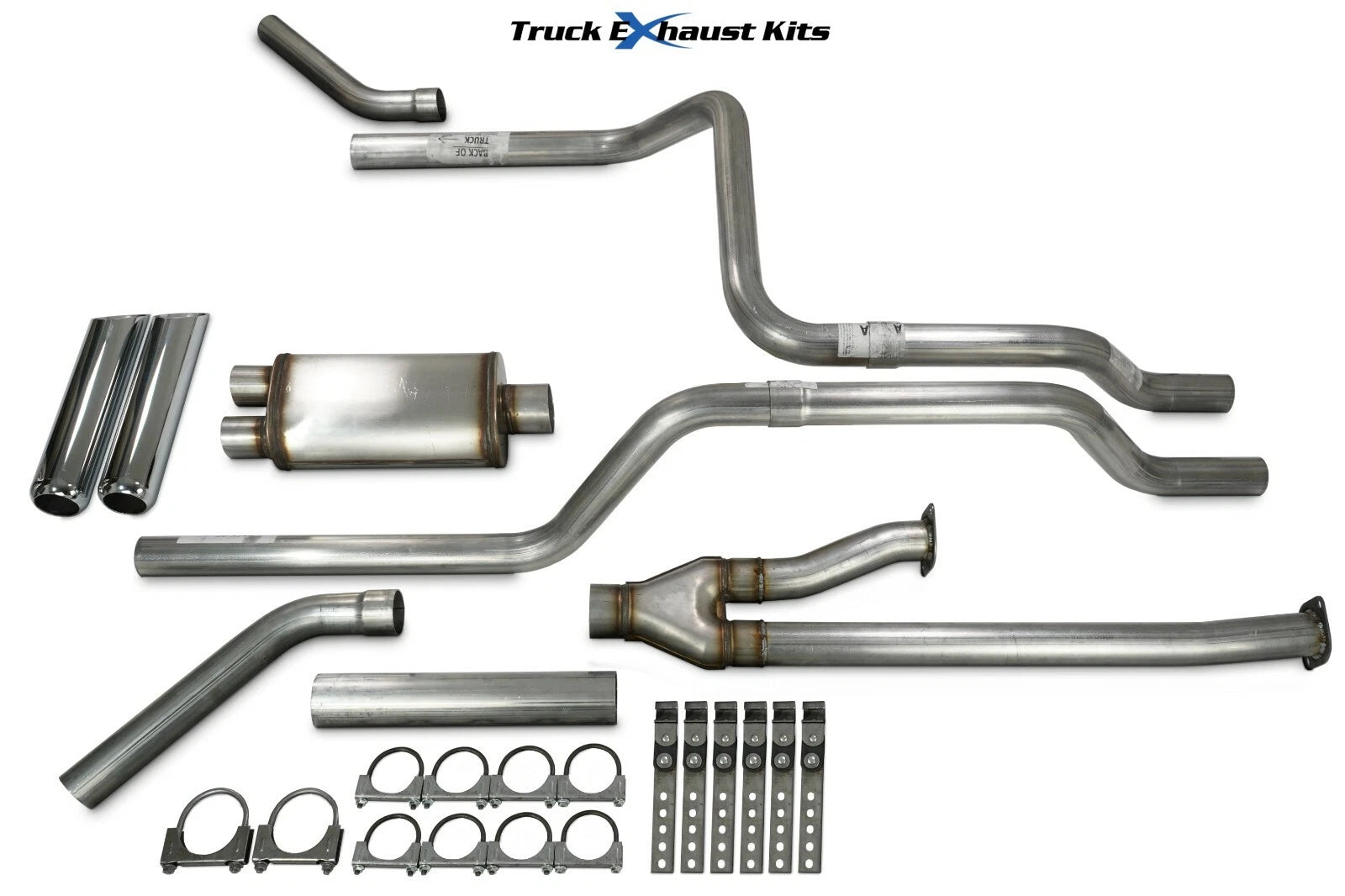 2.5" Dual Exhaust Kit for Toyota Tundra (2009–2013) Stainless Chrome Tip