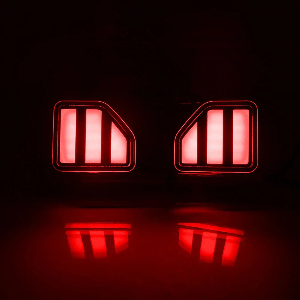 Rear Bumper Reflector Tail Fog Lights Lamps for Jeep Wrangler JL (2018–2023)