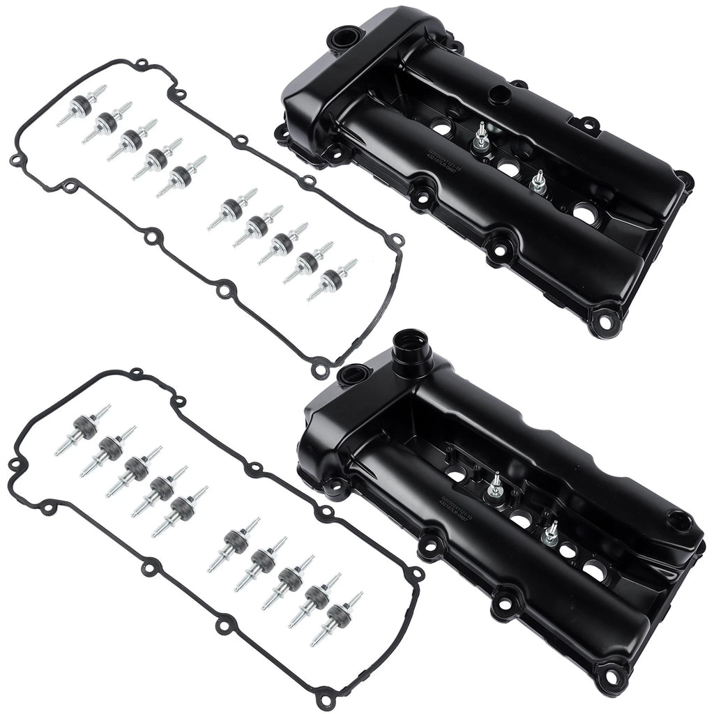 2X Engine Valve Covers with Gaskets for Jaguar S-Type (2002-2008)