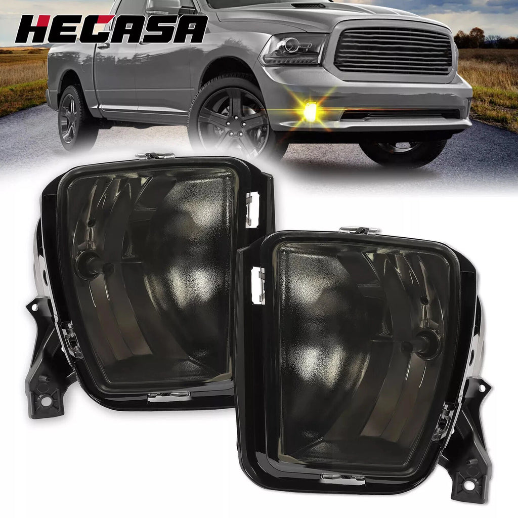 Set of 2 Fog Lights with Bulbs for Dodge Ram 1500 (2013–2018)