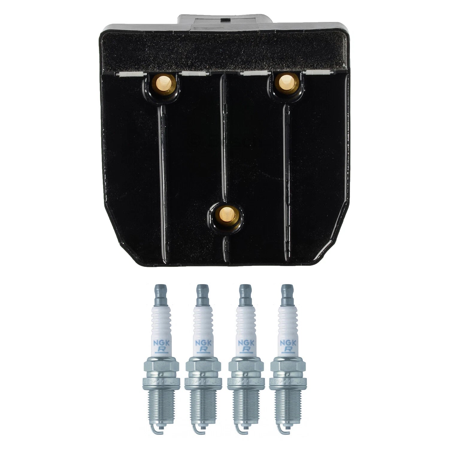 Set of 4 Bosch Ignition Coils & NGK V-Power Spark Plugs for Golf Jetta Yaris (2000–2023)