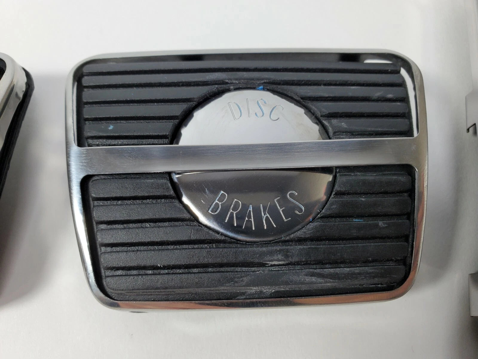 Brake Clutch Gas Pedal Pad Kit with Chrome Trim for 1967-1968 Camaro Firebird