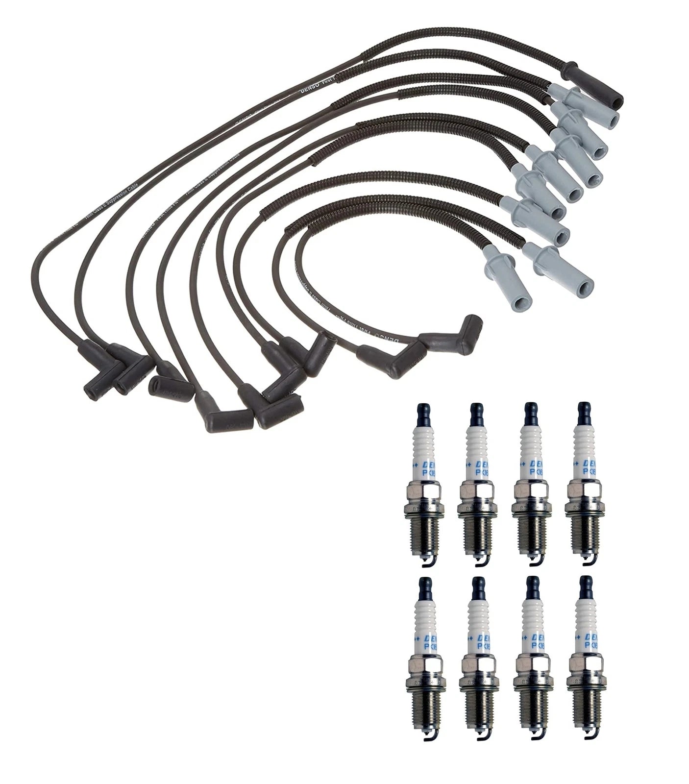 Denso Wire Set & Double Platinum Spark Plug Kit for Dodge 5.2 5.9 V8 (1994–2003)