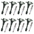 8X Ignition Coils + 8X Spark Plugs for Nissan Pathfinder Titan Armada QX56 (2005–2015)