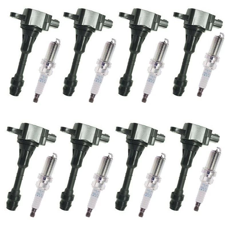 8X Ignition Coils + 8X Spark Plugs for Nissan Pathfinder Titan Armada QX56 (2005–2015)